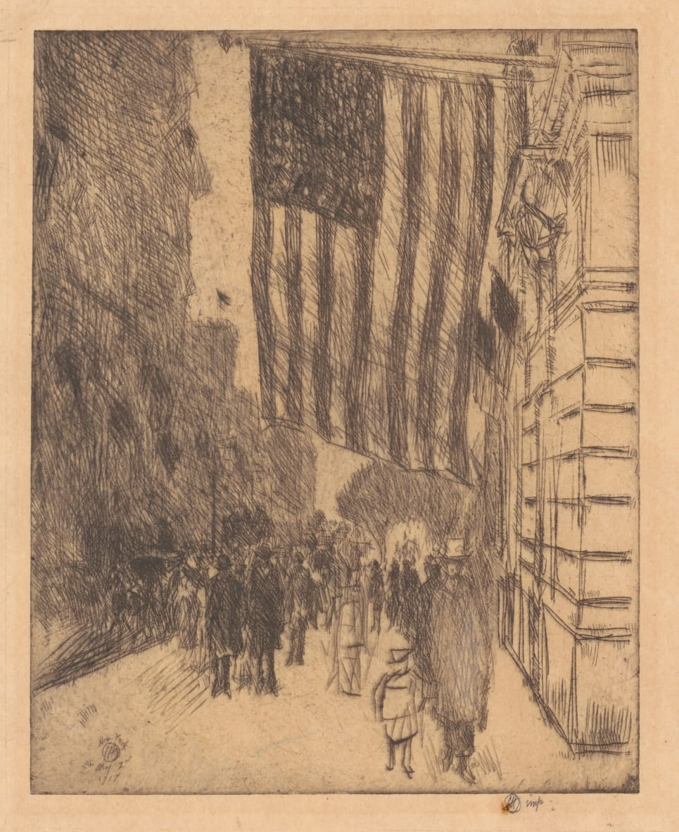 Die Flagge Von Childe Hassam Hochwertiger Kunstdruck   Childe Hassam   The Flag   (MeisterDrucke 1234336) 