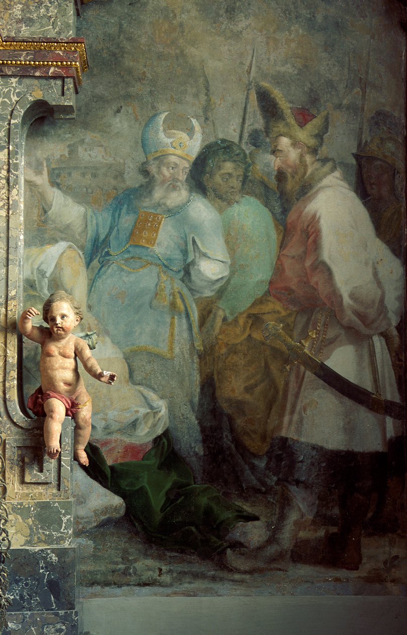 Putto und Fresko von Unknown