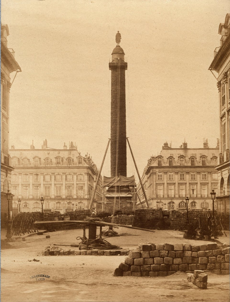 Commune von Paris (1871): der Abriss der Vendome-Säule am 16.05.1871 von Unknown