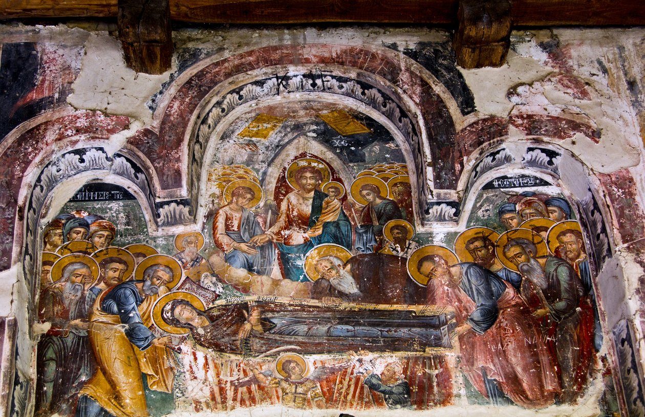 Innenraum der Kirche St. Maria, Leusa, Albanien von Unknown