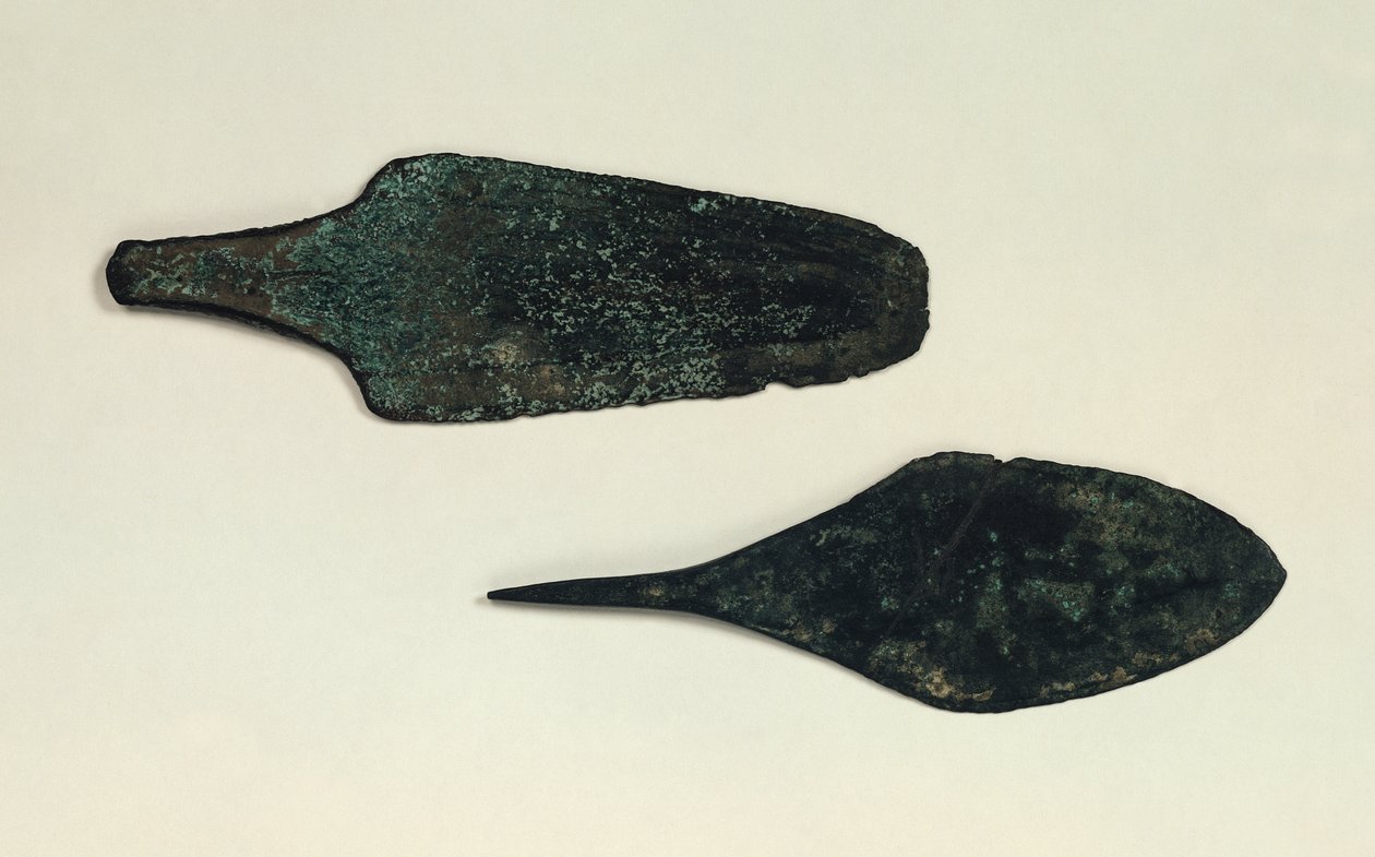 Zwei Dolche, 2000-1800 v. Chr. (Kupfer) von Prehistoric