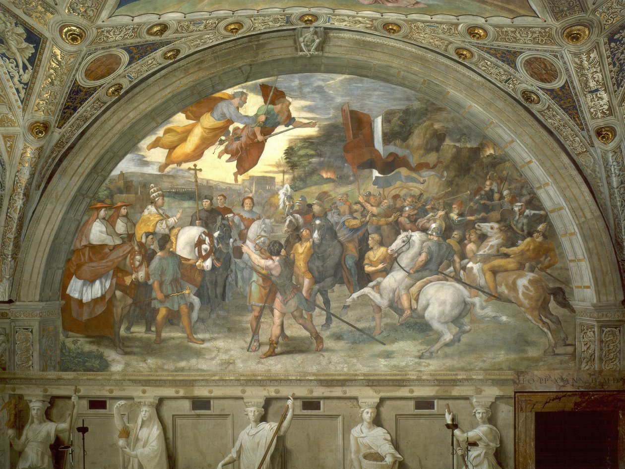 Encuentro entre León el Grande y Atila von Raffaello Sanzio Raphael