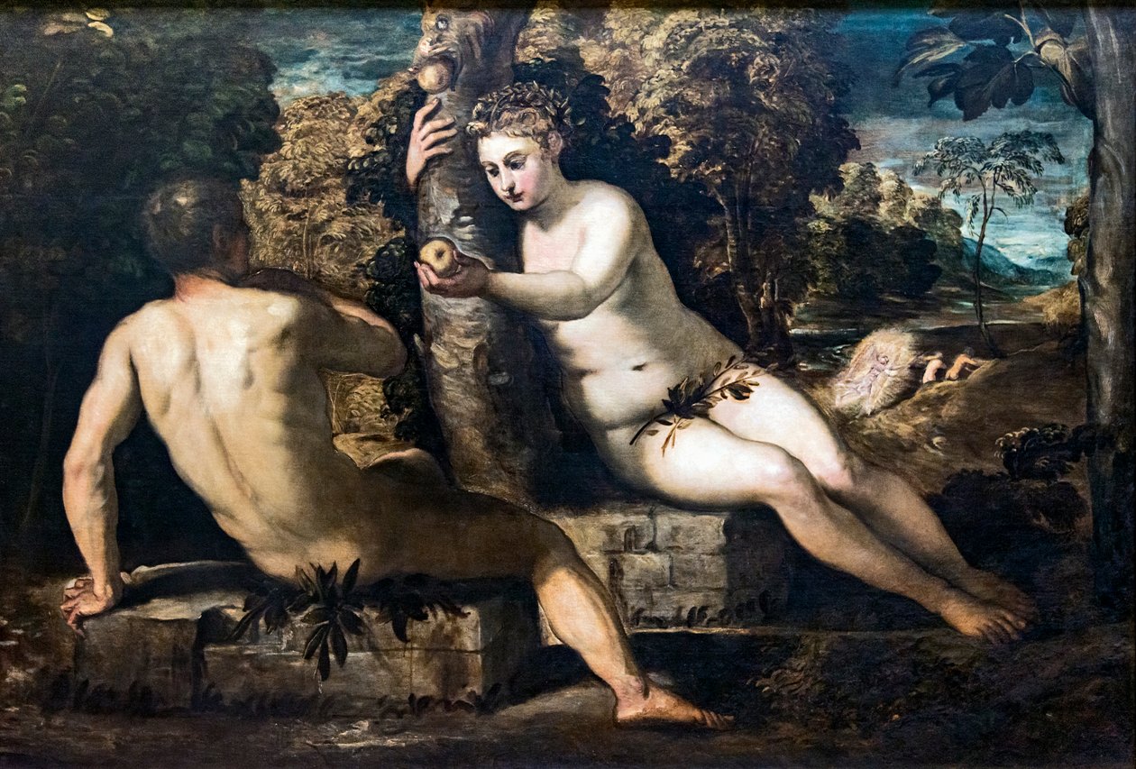 Die Versuchung von Adam und Eva von Tintoretto