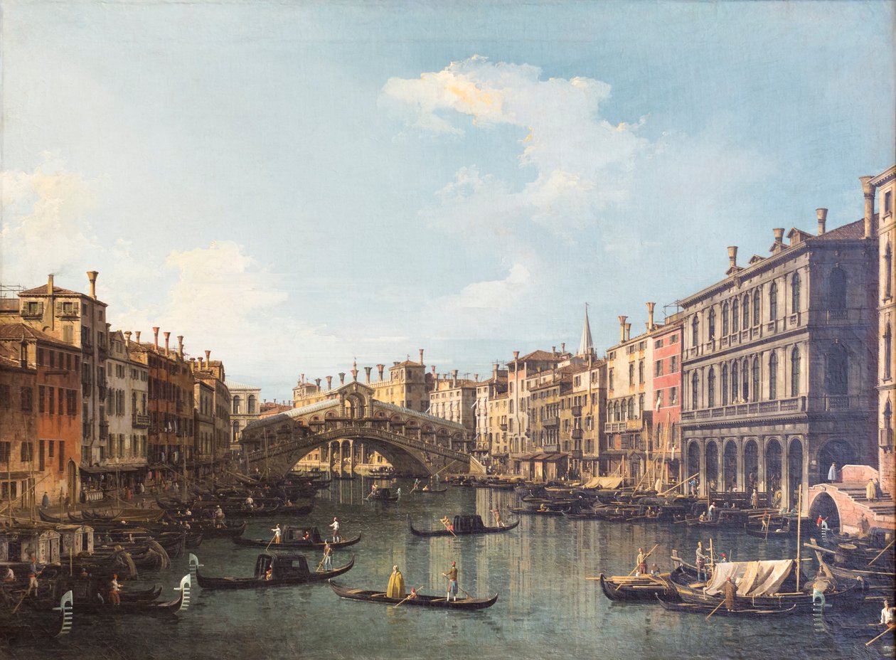 Ansicht von Venedig mit der Rialtobrücke von (1697 1768) Canaletto