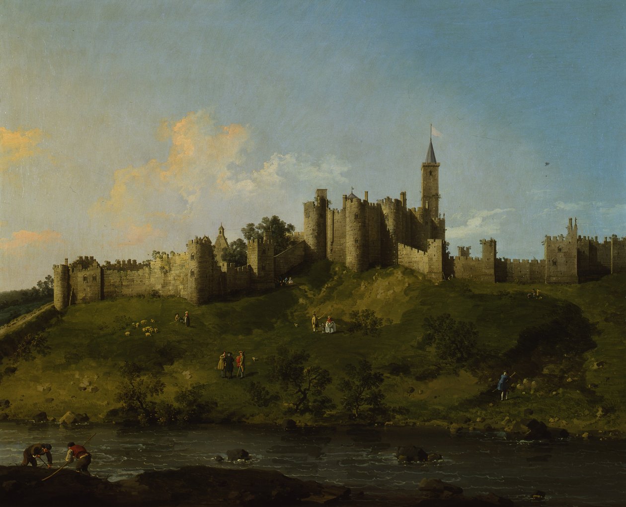 Ansicht von Alnwick Castle von Canaletto