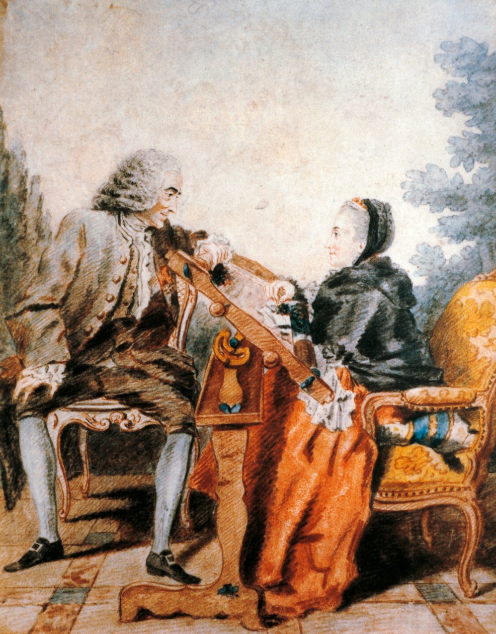 Porträt von Voltaire von Carmontelle