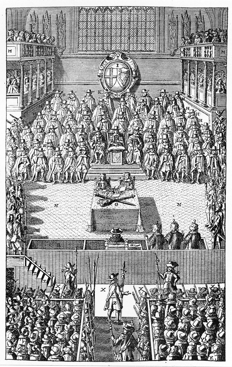 Prozess gegen Karl I., Januar 1649 von (after) English School