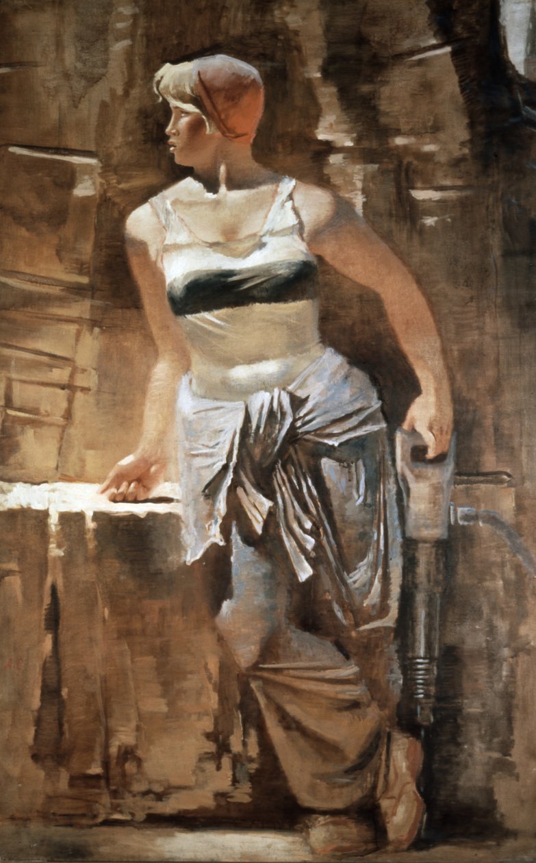 Ein Mädchen: Metro-Bauerin 1937 von A. Samokhvalov (1894 - 1971), Sozialistischer Realismus von Unknown