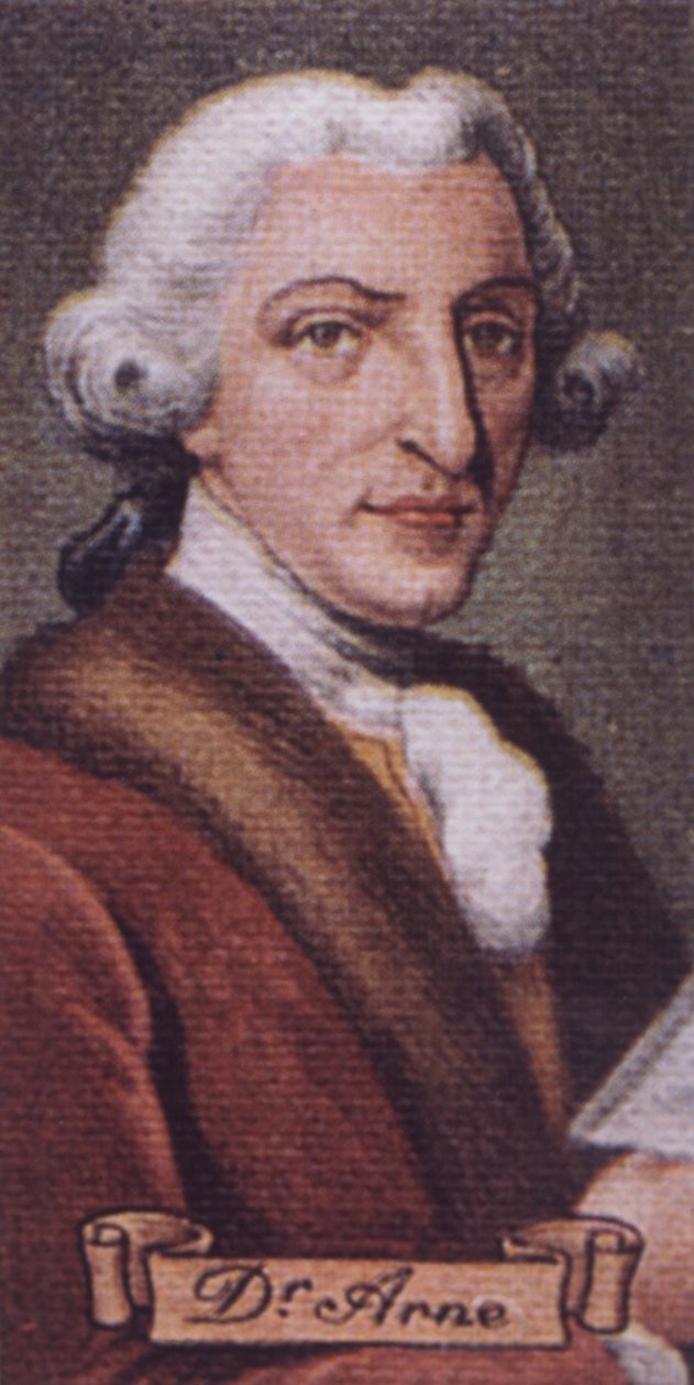 ARNE Thomas Augustine English von Unknown