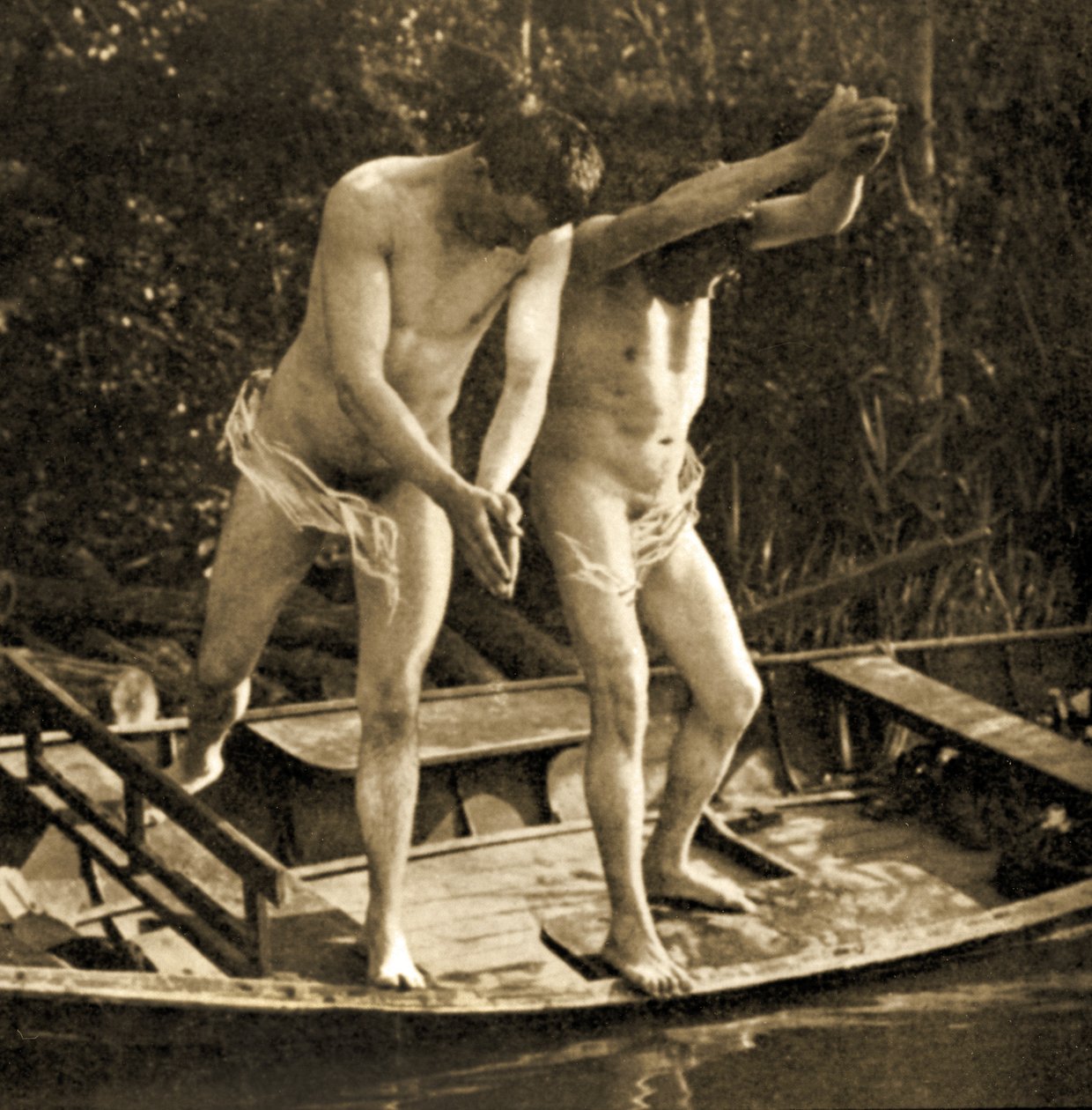 Tauchen von einem Ruderboot, ca. 1910 von Unknown