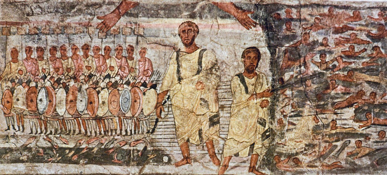 Exodus und die Überquerung des Roten Meeres von Unknown