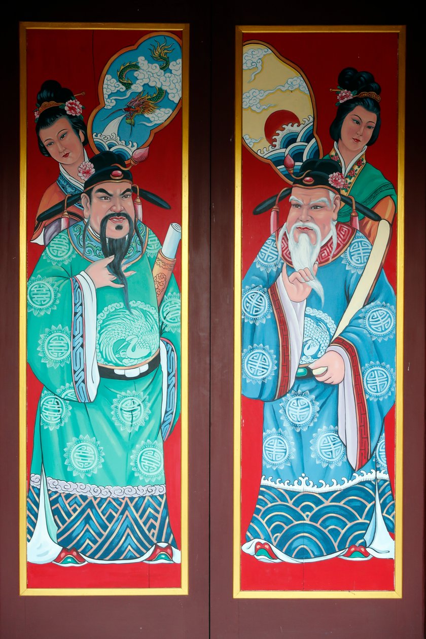 Hoi Tuong Te Nguoi Hoa buddhistischer chinesischer Tempel. Türmalerei. Phu Quoc. Vietnam. von Unknown