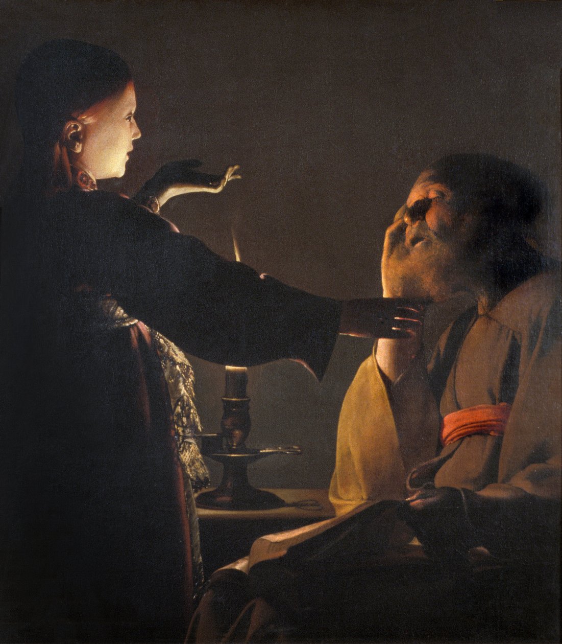 Loire-Atlantique Nr. 097 - Nantes - Musée des Beaux-Arts - Der Traum des Heiligen Joseph (oder Erscheinung des Engels bei Heiligen Joseph) - von Georges de La Tour von Unknown