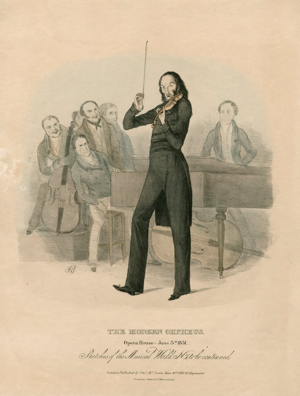 Niccolo Paganini - Porträt von Unknown