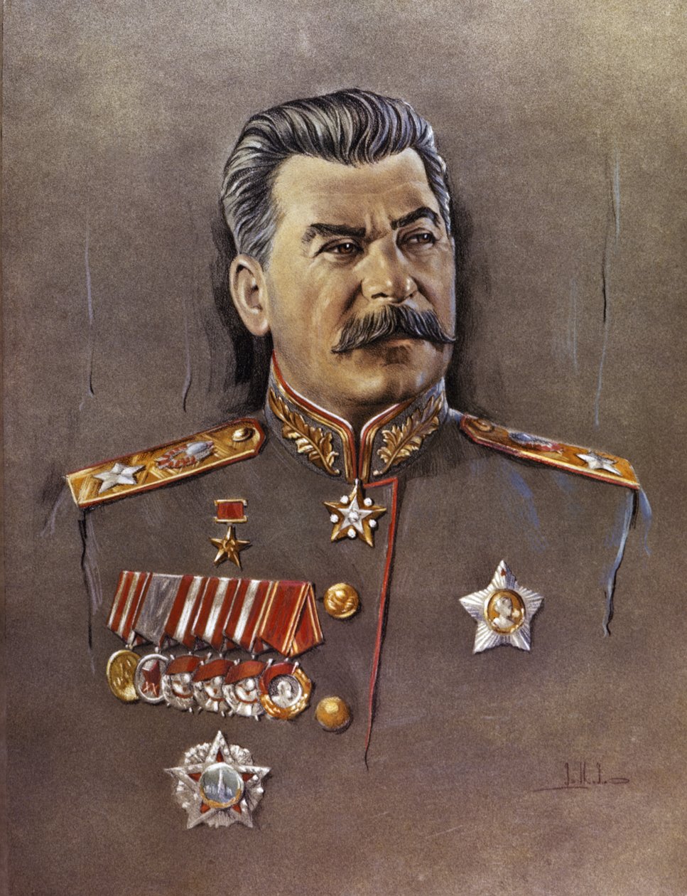 Porträt von Joseph Stalin von Unknown
