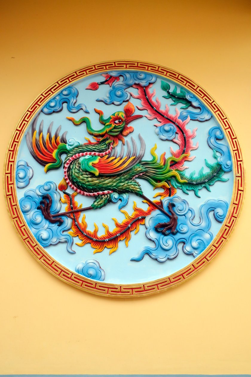 Sung Hung Pagode. Chinesische Phönix-Skulptur. Phu Quoc. Vietnam. von Unknown