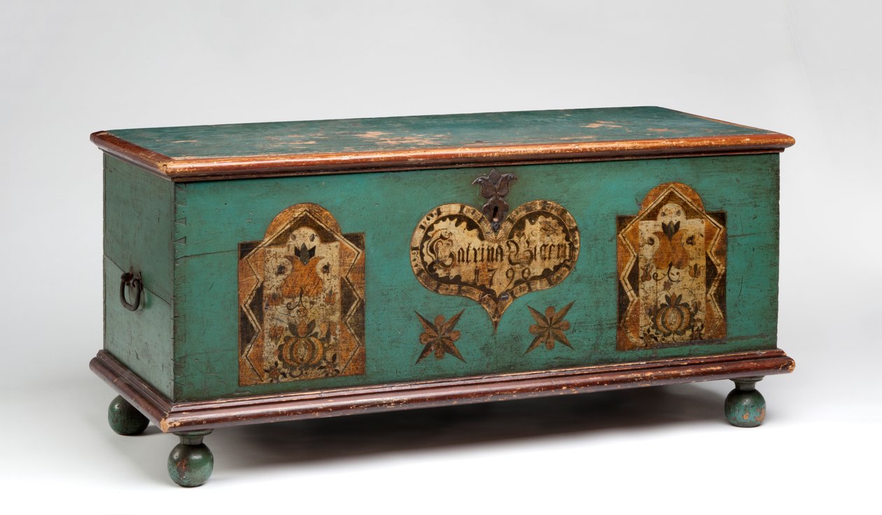 Bemalte Truhe, ca. 1790 von American School