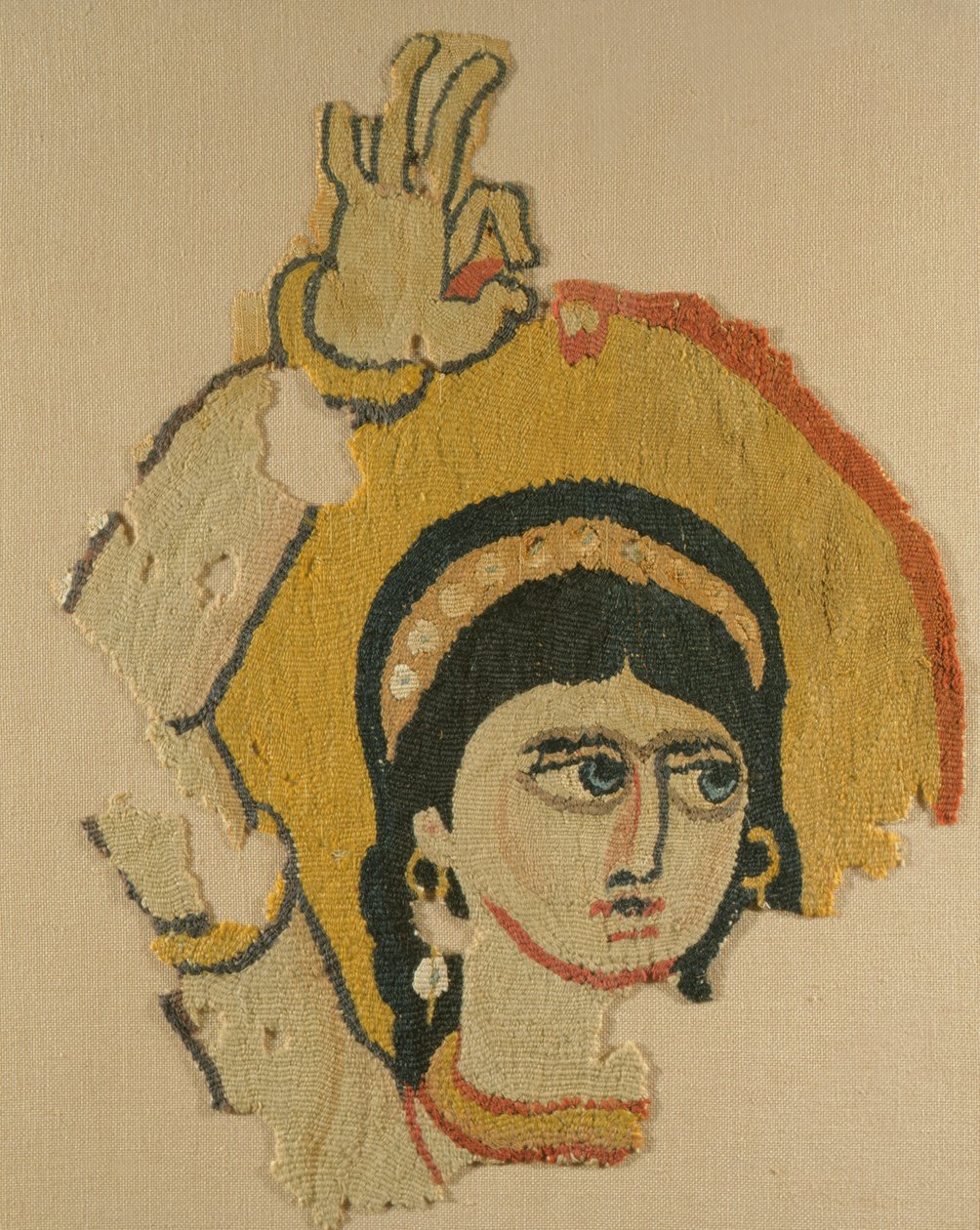 Kopf einer Tänzerin, Wandteppich von Coptic