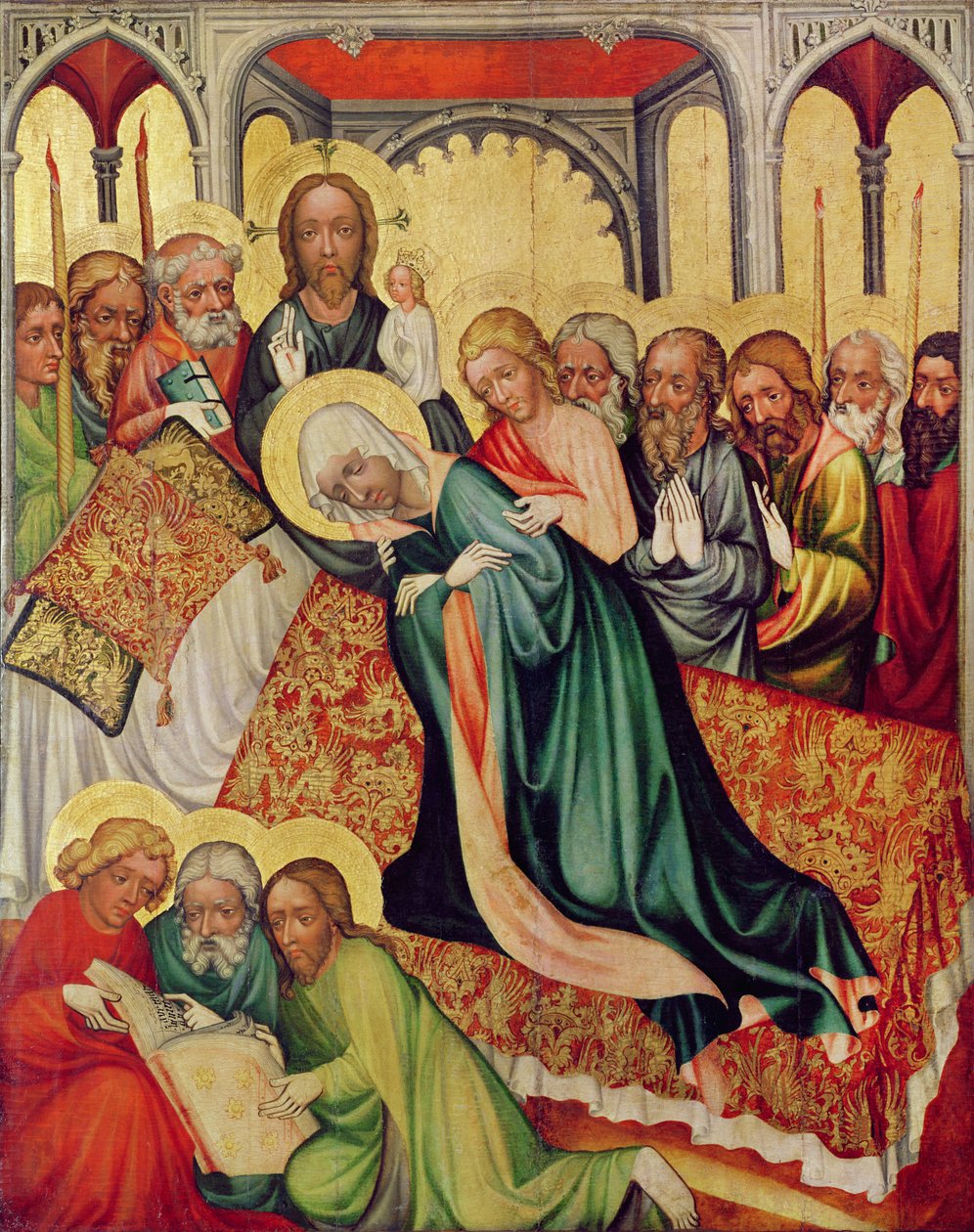 Tod der Jungfrau, um 1400-10 (Detail) von Czech School