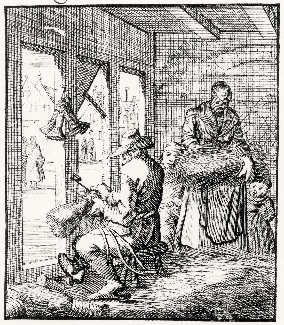 Der Besenmacher, 1718 von Dutch School