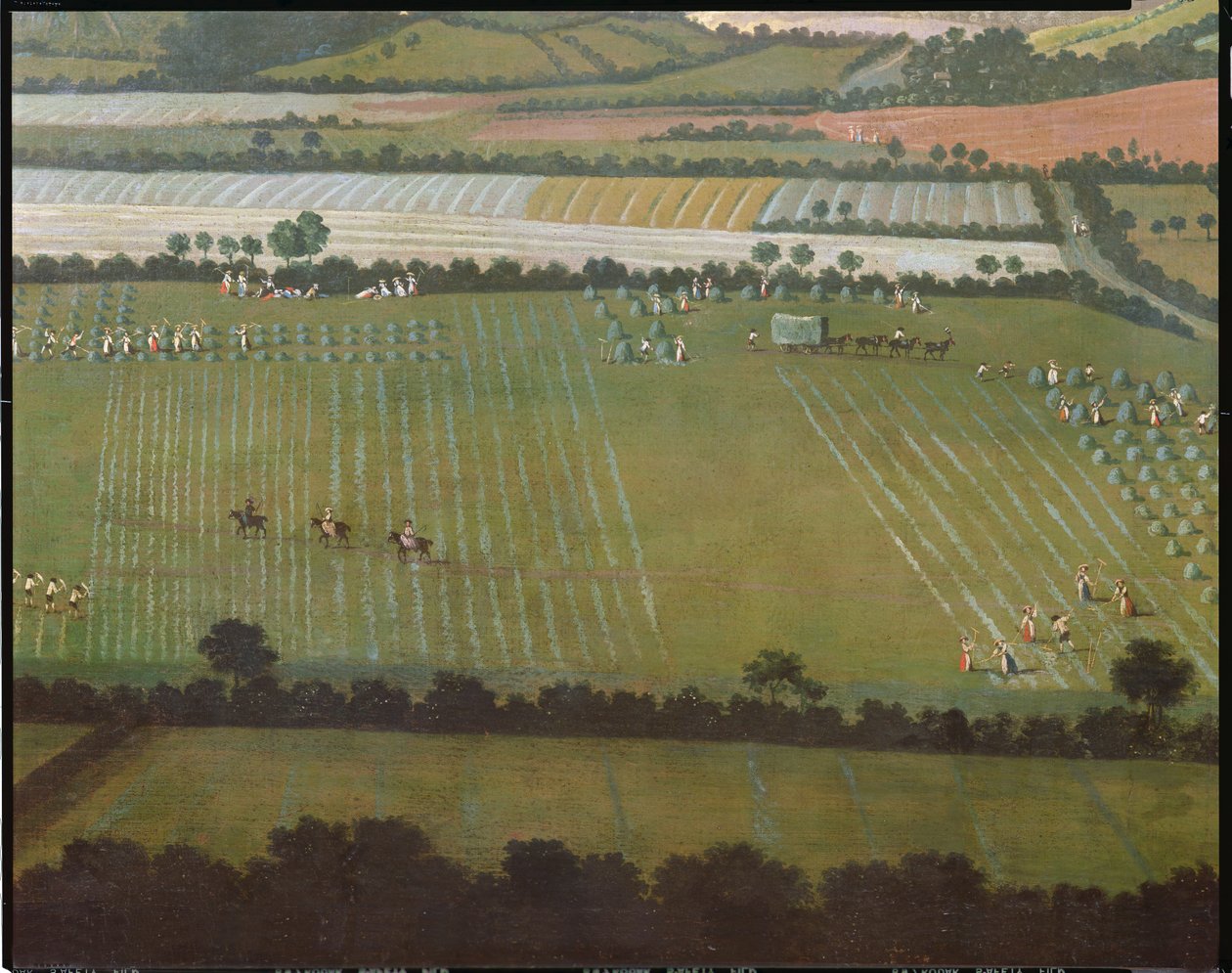 Landschaft um Dixton Manor, ca. 1725 (Detail) von English School