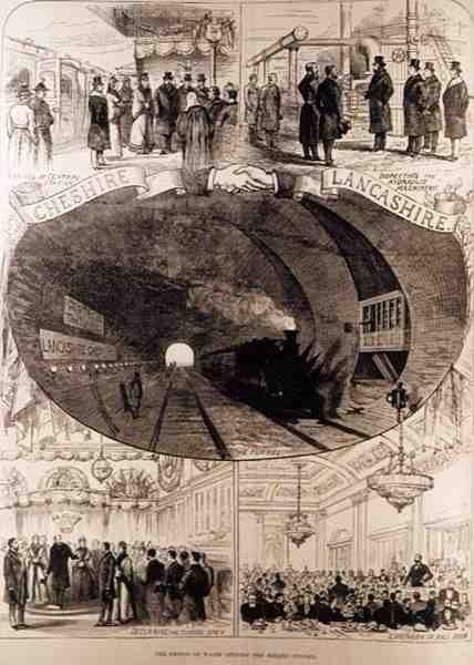 Der Prinz von Wales eröffnet den Mersey-Tunnel von English School