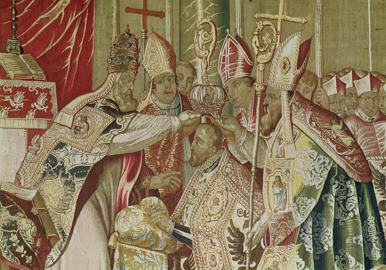 Die Krönung von Karl V. (Detail) von Flemish School