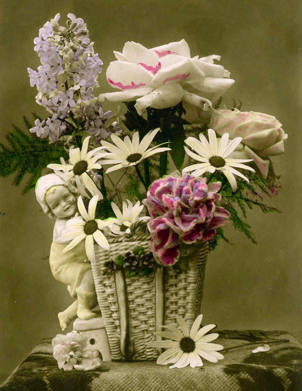 Blumenkorb, ca. 1898 von French School