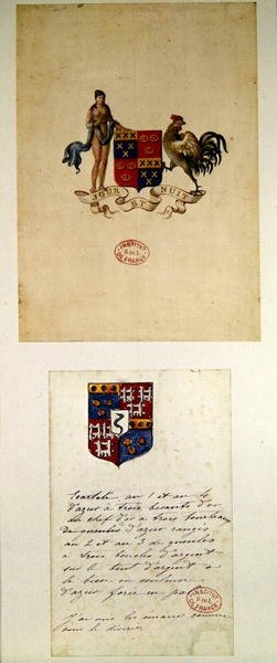 Wappen von Honore de Balzac (1799-1850) von French School
