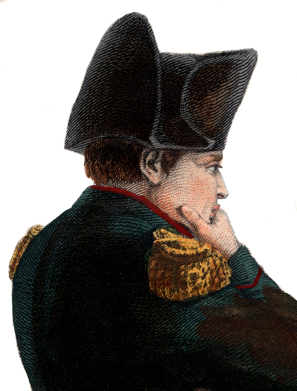 Porträt von Napoleon I. (1769-1821) auf der Insel St. Helena von French School