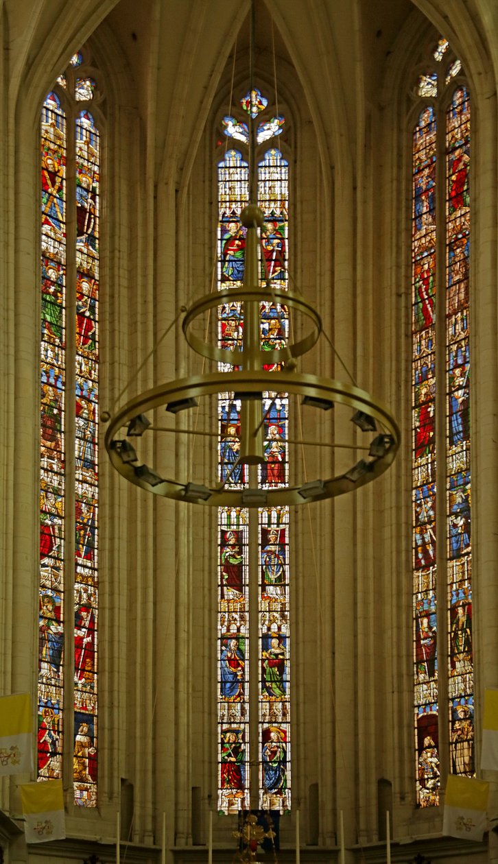 Ansicht der drei östlichsten Fenster von French School