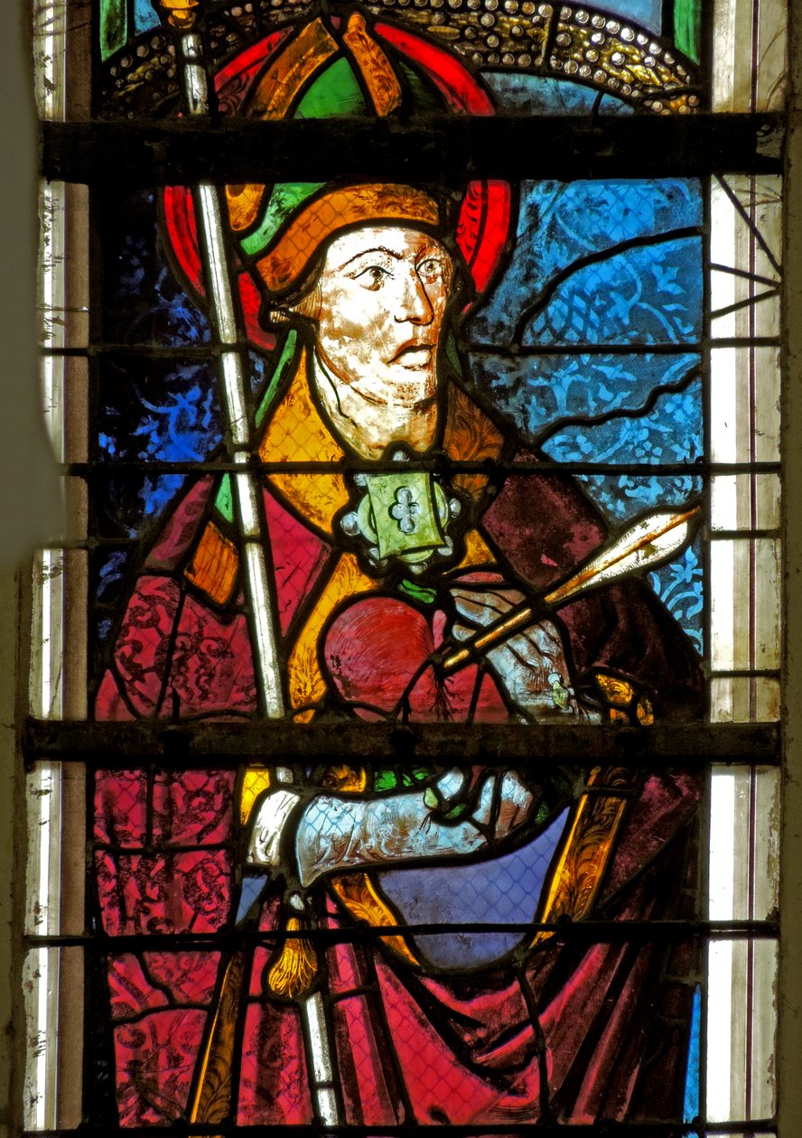 Fenster mit Darstellung des Heiligen Augustinus von French School