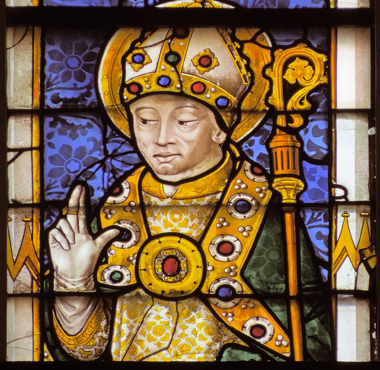 Fenster mit Darstellung des Heiligen Martin von French School