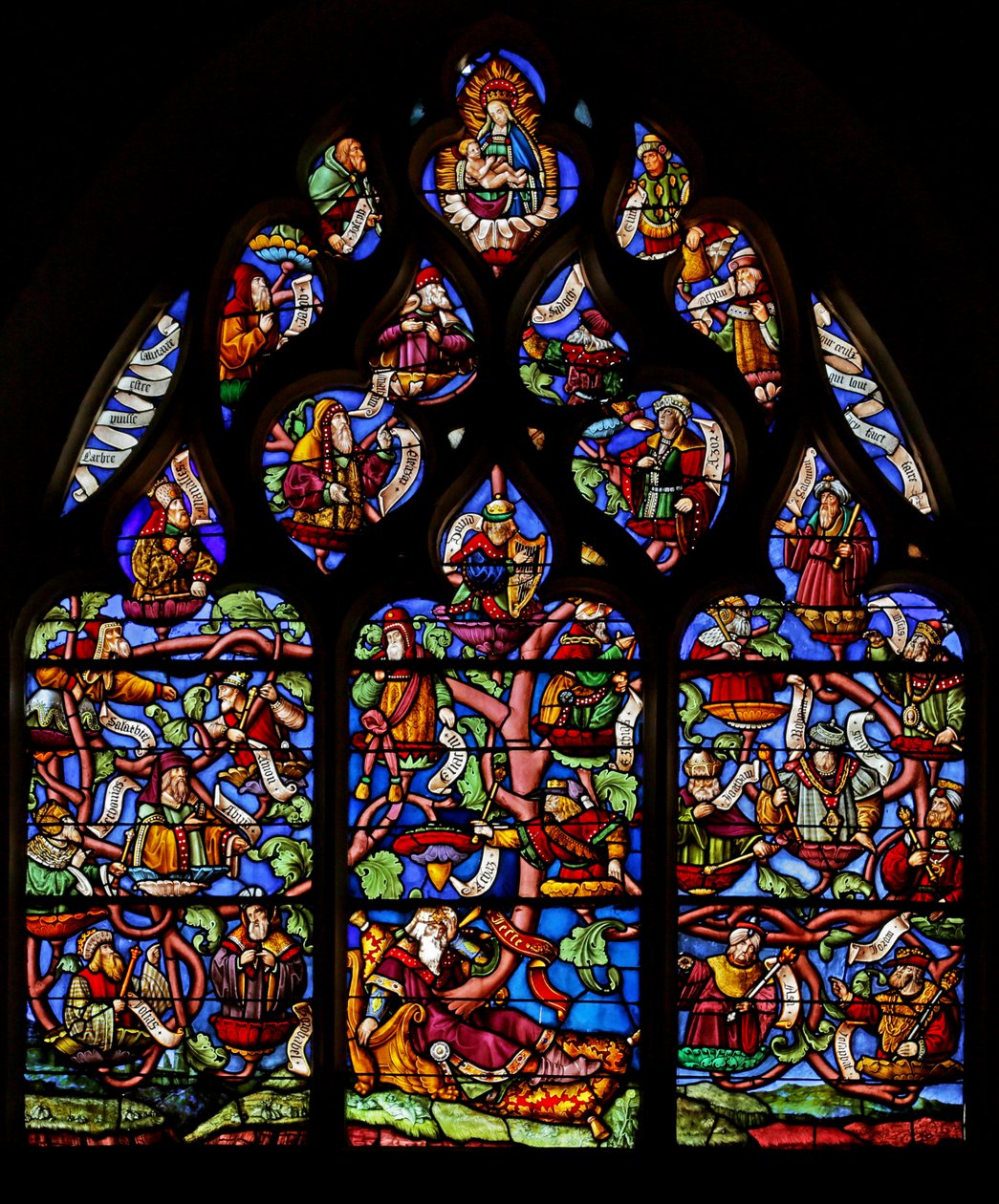 Fenster, das den Baum Jesse darstellt von French School
