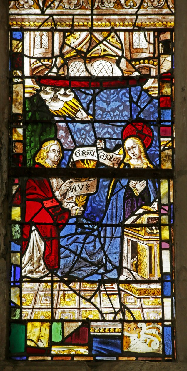 Fenster mit der Verkündigung von French School