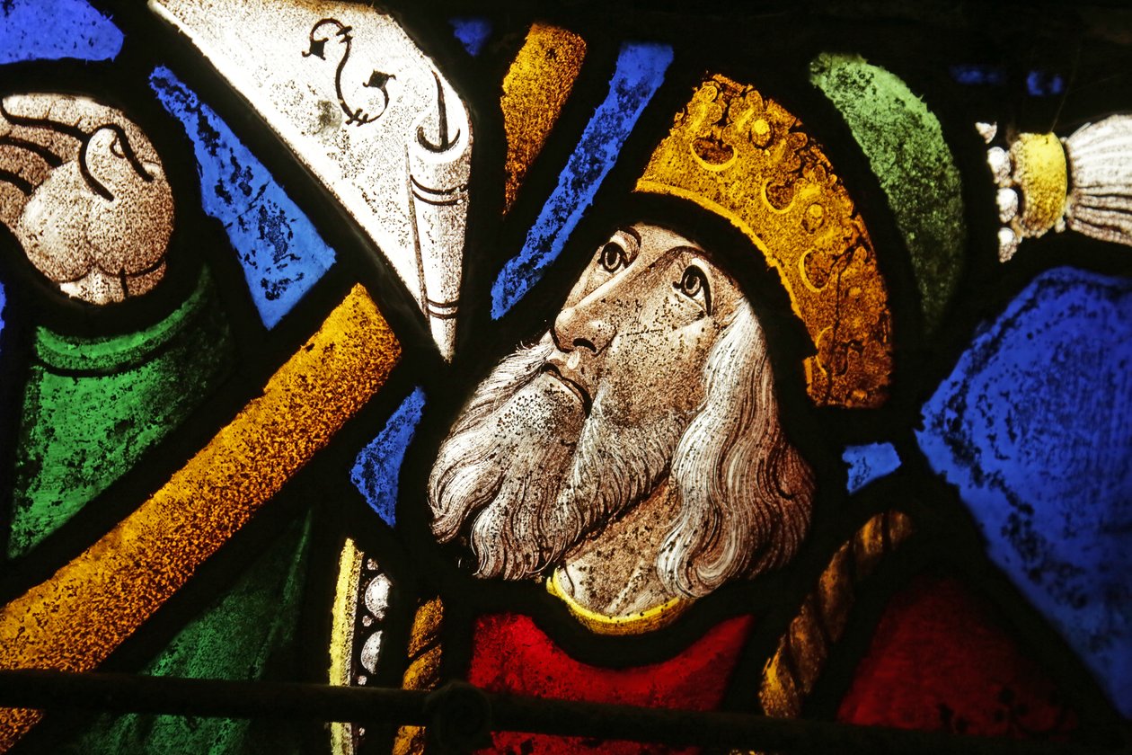 Fenster mit Darstellung des Jessebaums: König von French School