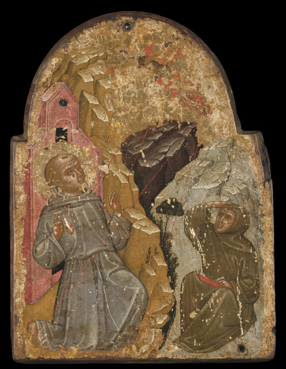 Ikone des Heiligen Franziskus, der die Stigmata empfängt von Greek School