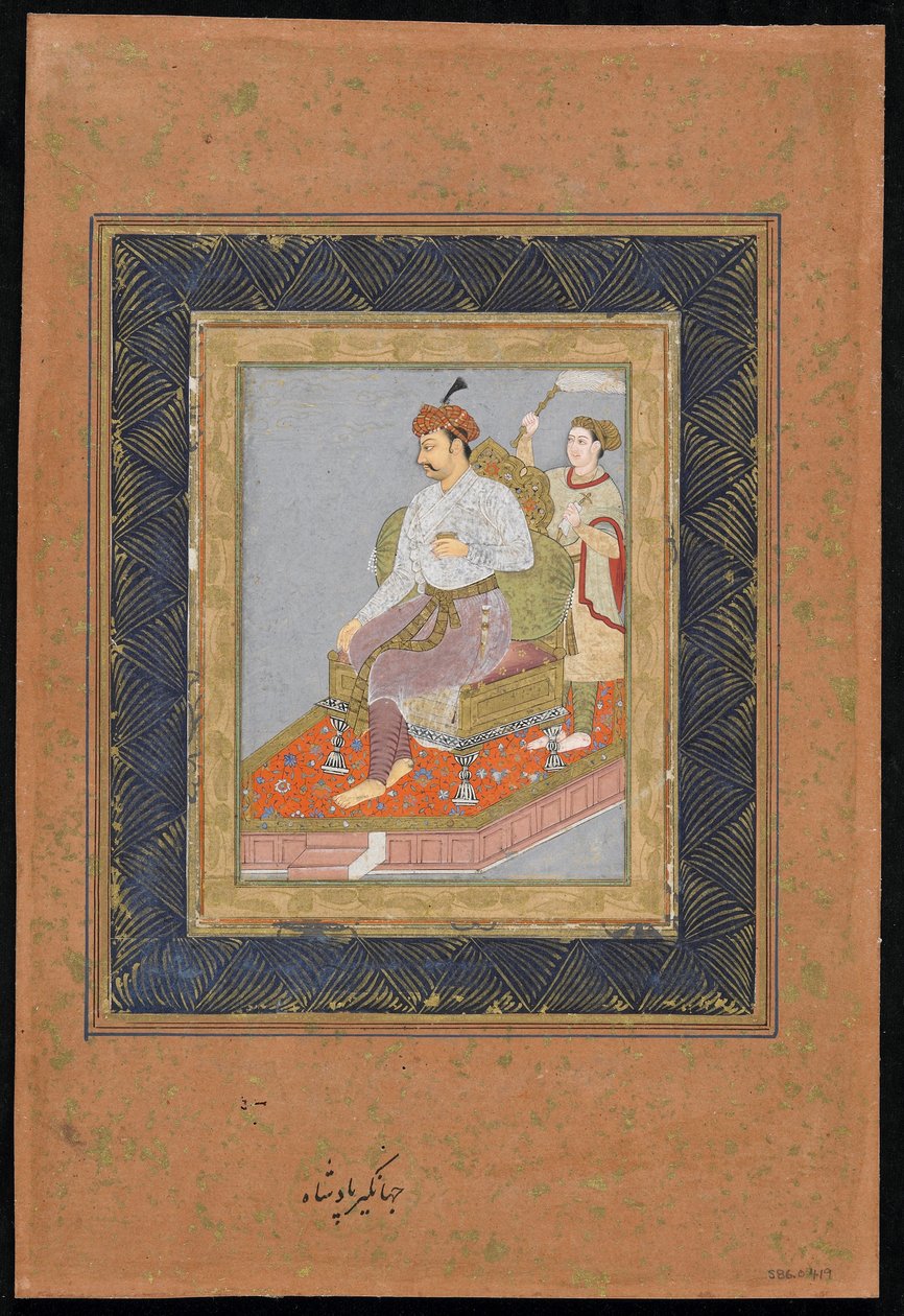 Sitzender Prinz mit Begleiter von Indian School
