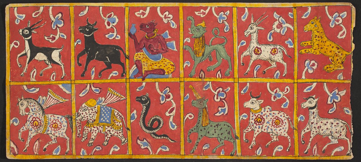 Tantrisches Manuskript Sangrahani Sutra, spätes 16. Jahrhundert von Indian School