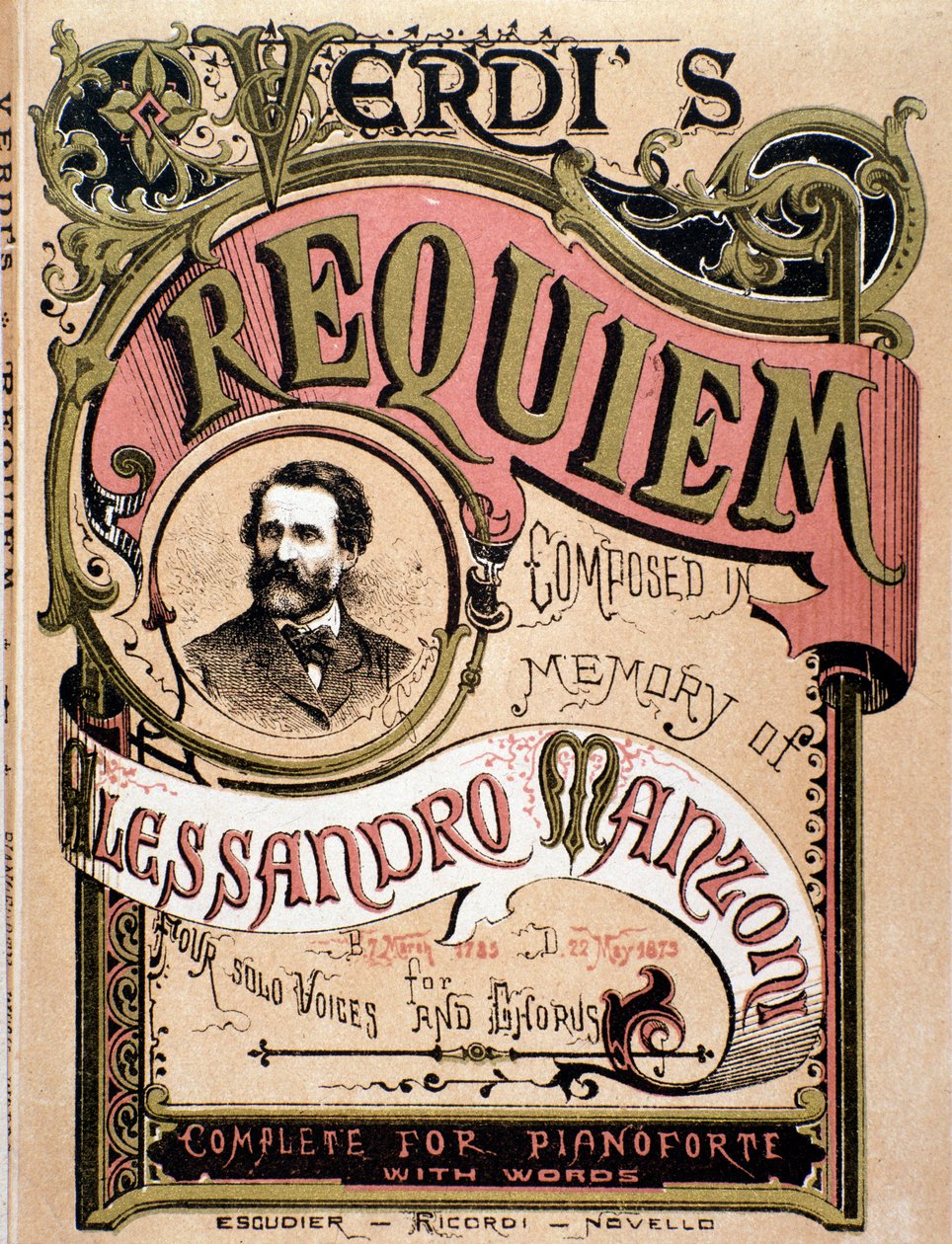 Frontispiz für Verdis Requiem, 1874 von Italian School