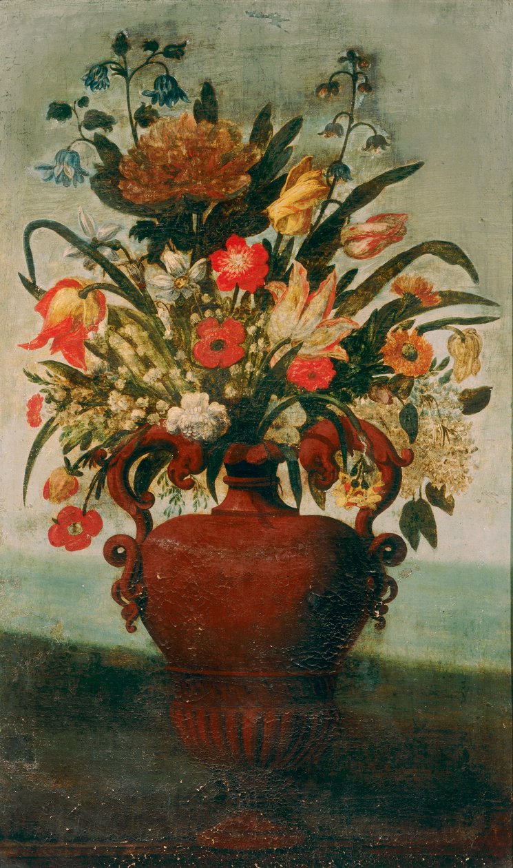 Vase mit Blumen von Unknown