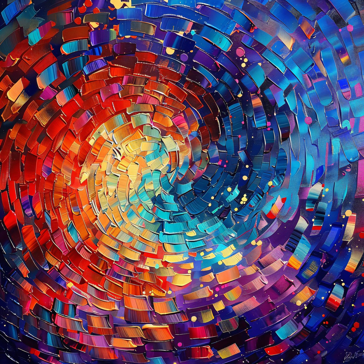 Abstrakte Kunst mit Acrylfarben für online gerahmte Wandkunst Drucke von F. Abderrahim