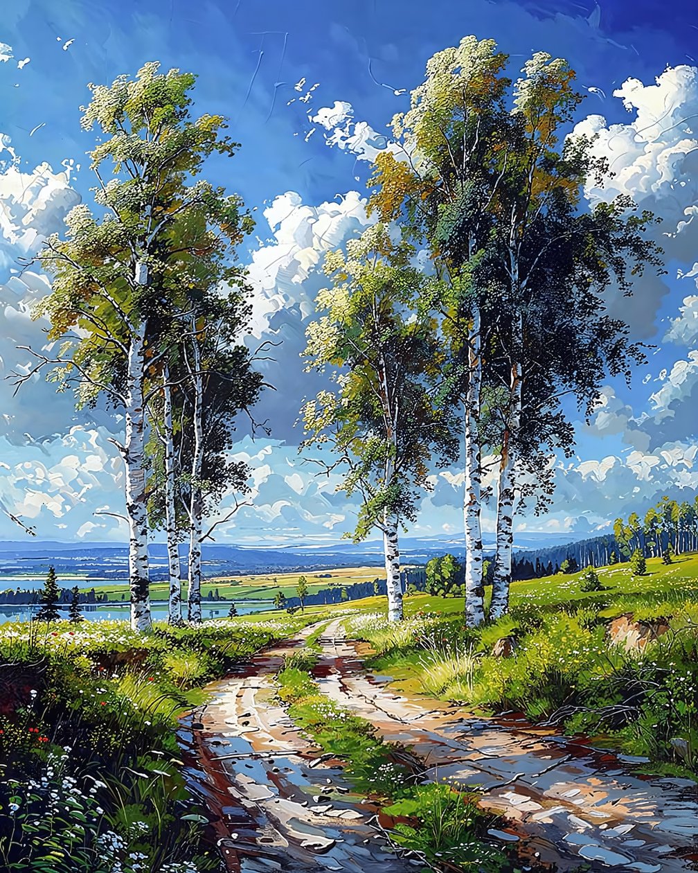 Natur und Bäume, schöne Aussicht an einem sonnigen Tag von F. Abderrahim