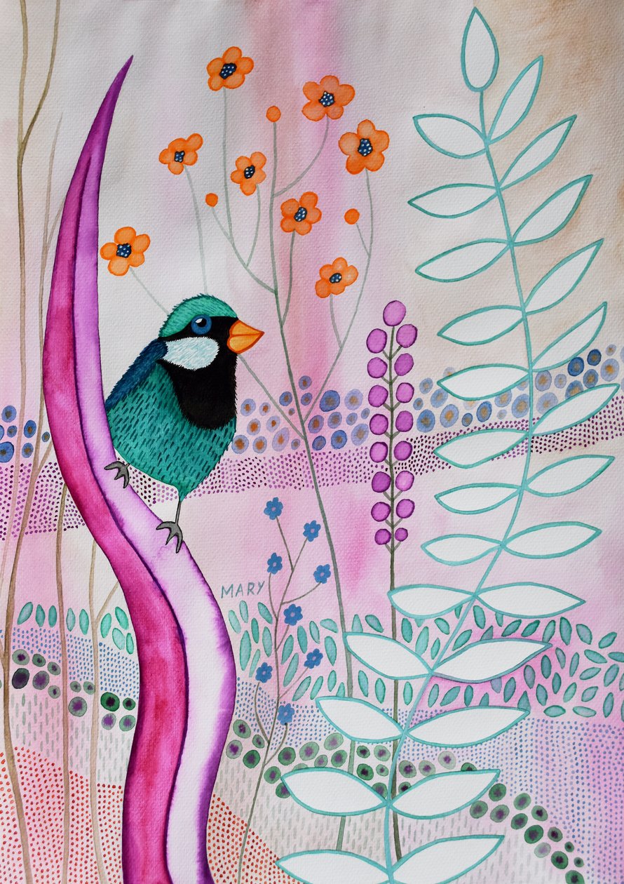 Fantasie-Vogel von Marys Watercolors