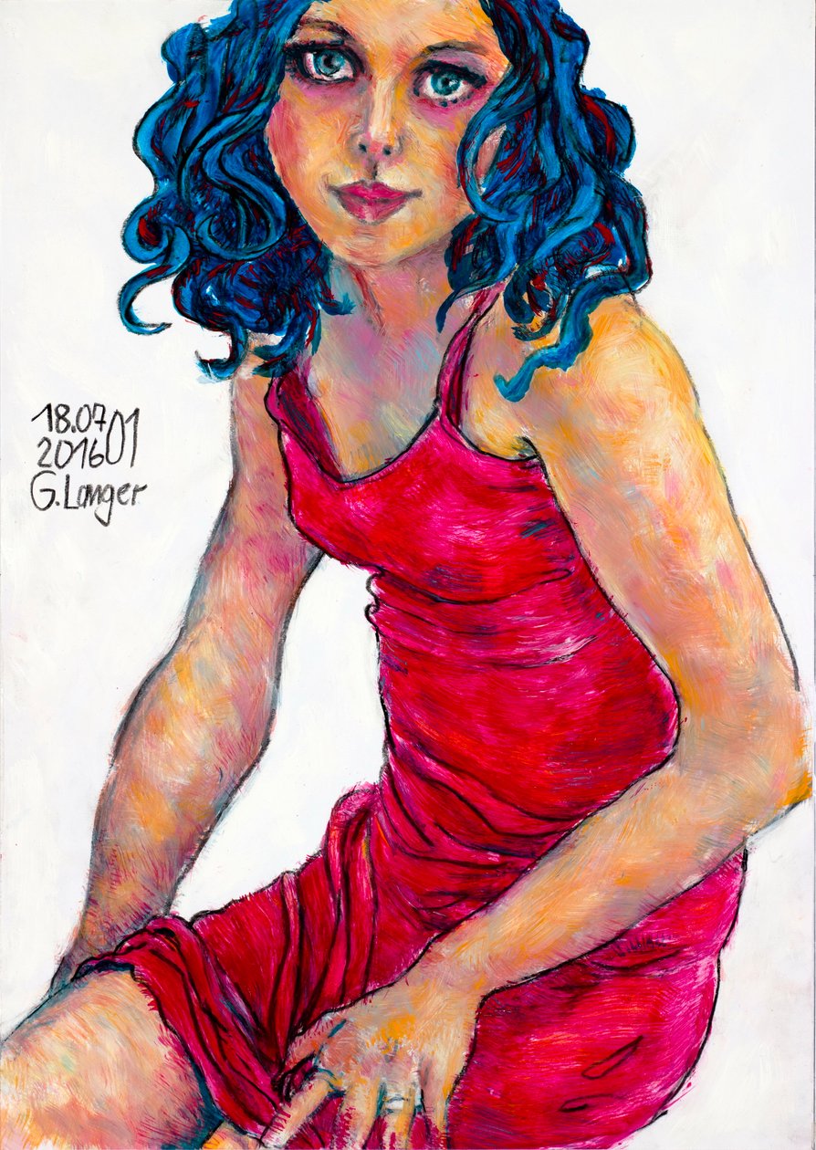 Rotes Kleid von Gunter Langer