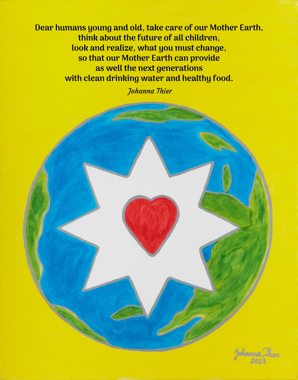 Achtsamkeit für eine ideale Welt - Version 2 von Johanna Thier