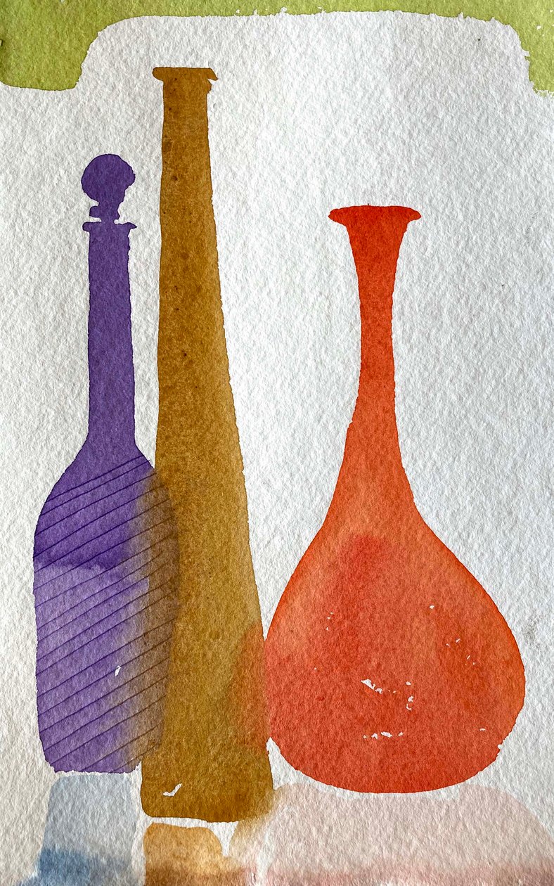 Eine blaue Flasche 36x24 von Simon Fletcher