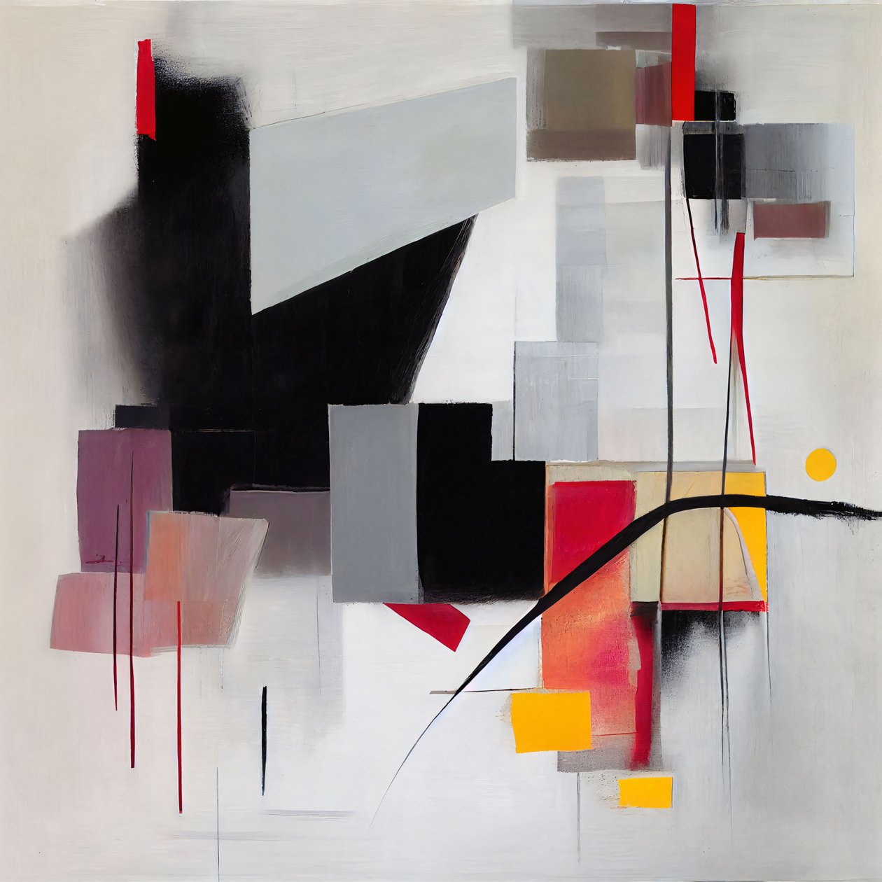 Moderne Eleganz in abstrakter Form, ,Canvas Wandkunst Modern Abstrakt Home Decor von F. Abderrahim