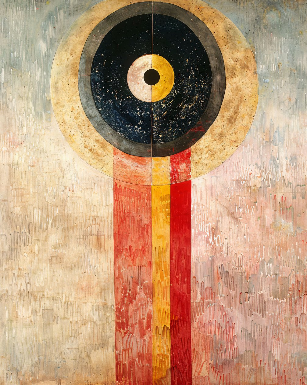 Abstrakte Malerei Hilma af Klint Stil Inspiration, Wandkunst | print on demand von F. Abderrahim