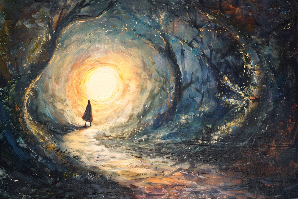 Der Sonne zugewandt, abstraktes Gemälde, Wandkunstdrucke auf Anfrage von F. Abderrahim
